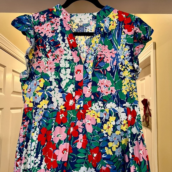 NWOT Entro Colorful Garden Floral Tiered Ruffle Midi Maxi Dress Size SMALL - Picture 6 of 6